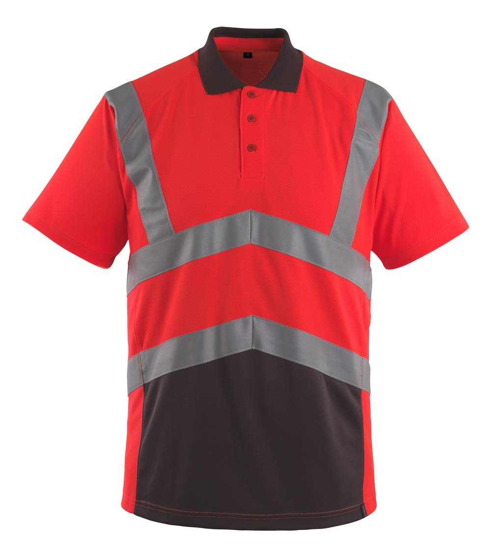 High Visibility Mascot Anadia Hi-Vis Polo Shirt 50117-949 - Safety Work Shirt for Men - Ideal for Construction, Road Work & Outdoor Safety Jobs