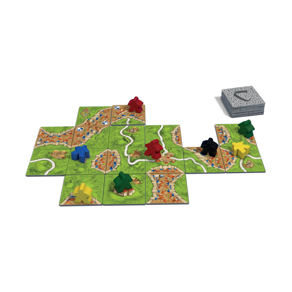 Carcassonne Strategy Board Game with The River & The Abbot Expansions - Classic Tile-Laying Game for Family Game Night & Strategy Enthusiasts
