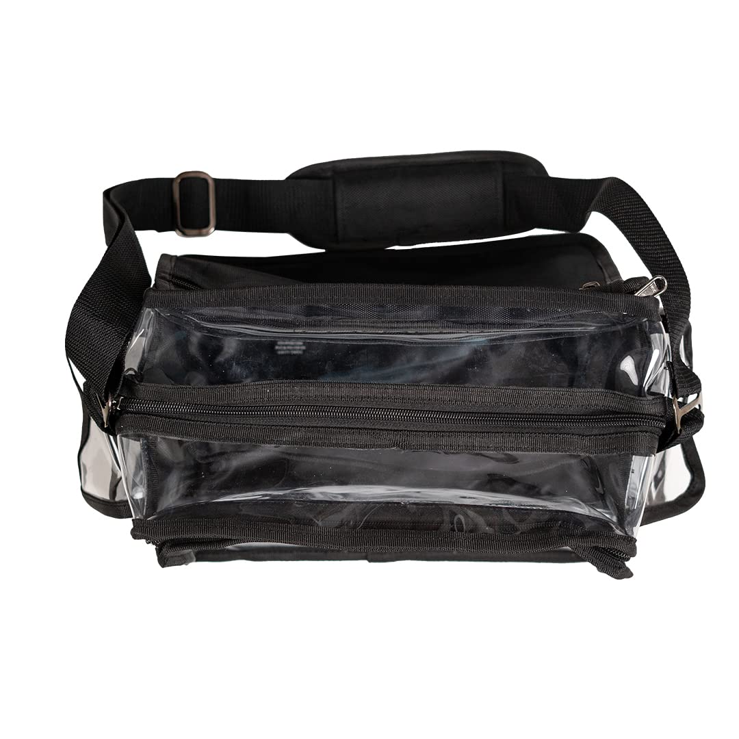 CosmeSet Clear PVC Makeup Organizer Bag with 7+ Storage Sections - Thick Travel Cosmetic Case for Makeup Brushes & Toiletries | Perfect for Travel, Gym & Daily Organization