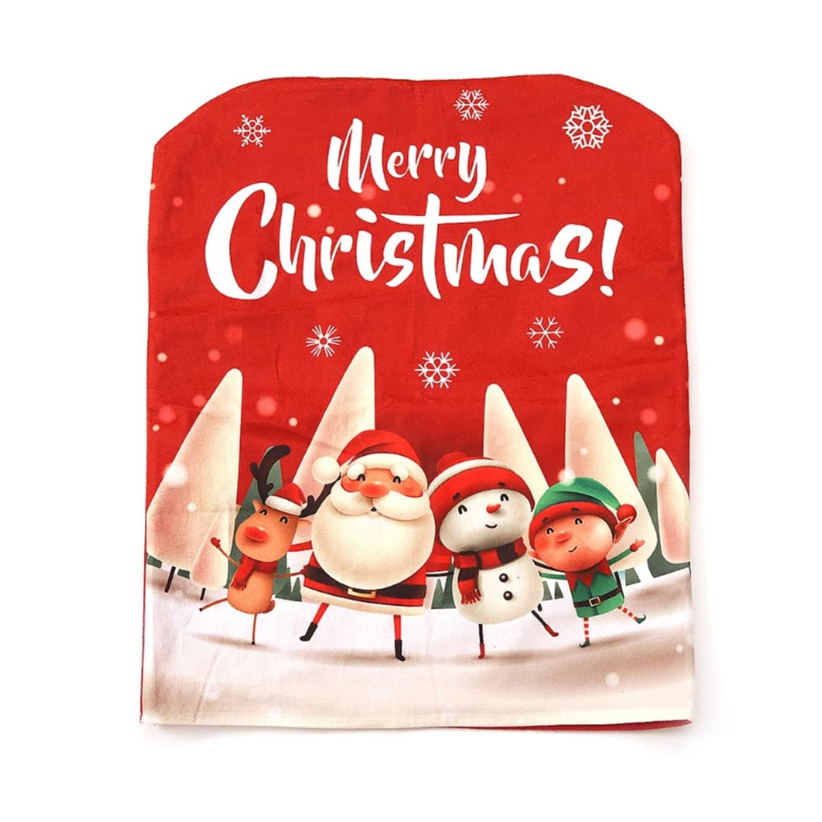 Christmas Dining Chair Covers - Santa Snowman Elk Slipcovers for Holiday Decor, Xmas Chair Back Covers (Color B) | Perfect for Christmas Parties, Home Decor & Festive Dining Room Setup