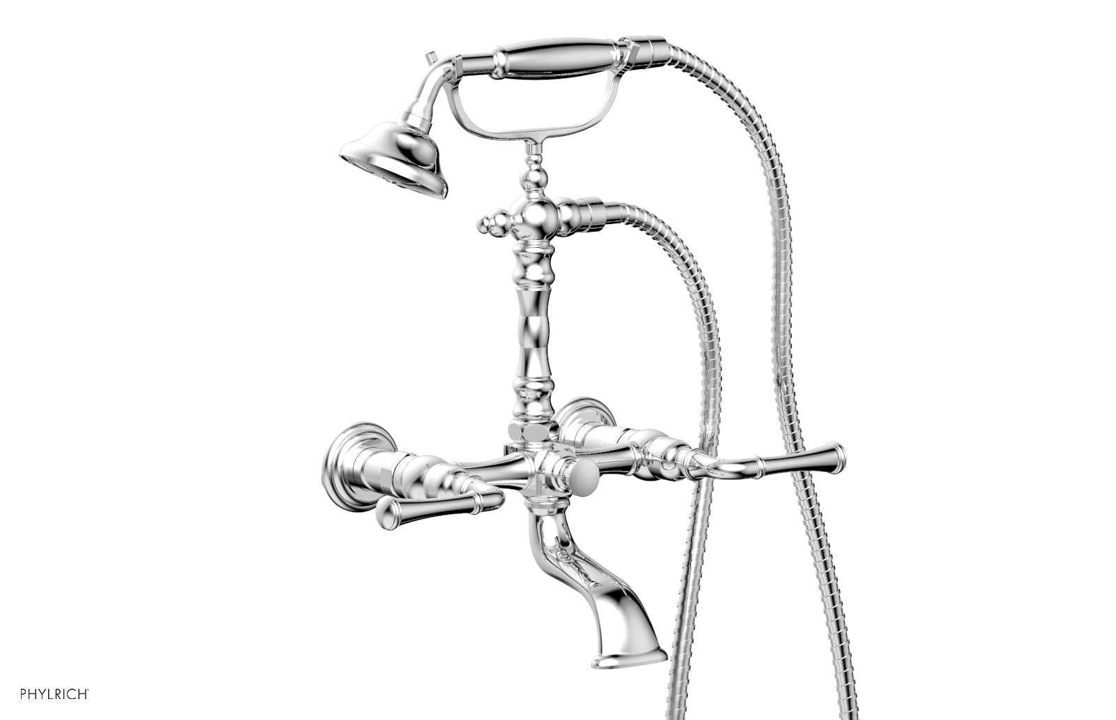 3RING Exposed Tub & Hand Shower Combo K2393-01 - Chrome Finish Bathroom Faucet for Bathtub and Shower, Perfect for Modern Home Renovation and Spa-Like Bathing Experience