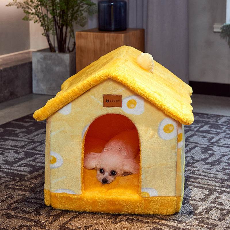 Foldable Pet Bed House - Portable & Washable Dog Cat Bed for Small Medium Pets - Perfect for Travel, Camping & Home Use
