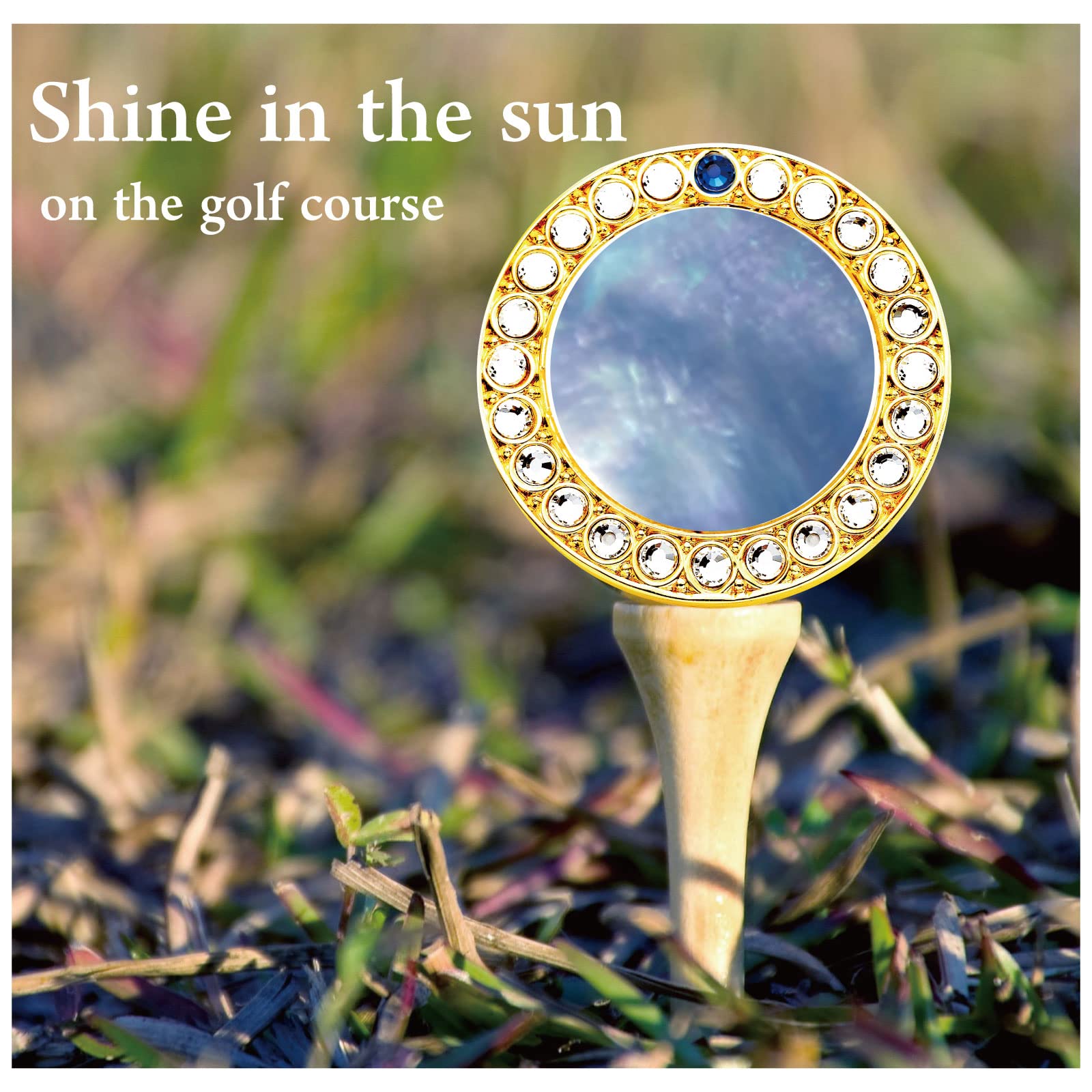 Pearl Crystal Golf Ball Marker Hat Clip - Premium Golf Accessories & Unique Golf Gifts for Women | Perfect for On-Course Marking & Stylish Golf Fashion