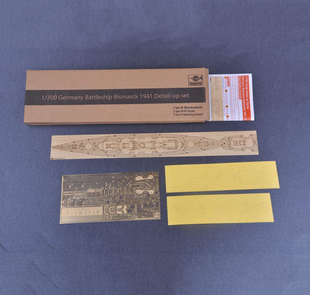 1/700 Scale Germany KM Bismarck Battleship Plastic Model Kit - 14.1