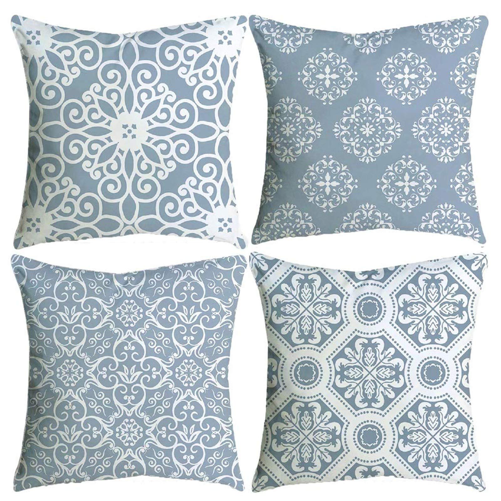 Stylish Art Linen Pillow Covers for Sofa & Couch - Decorative Cushion Cases with Removable Insert - Perfect for Living Room, Bedroom & Home Decor