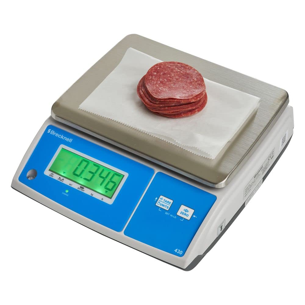 Brecknell 430-30 Digital Food Service Scale - 30 lb Capacity, 0.002 lb Precision - Perfect for Commercial Kitchens, Bakery, and Grocery Stores