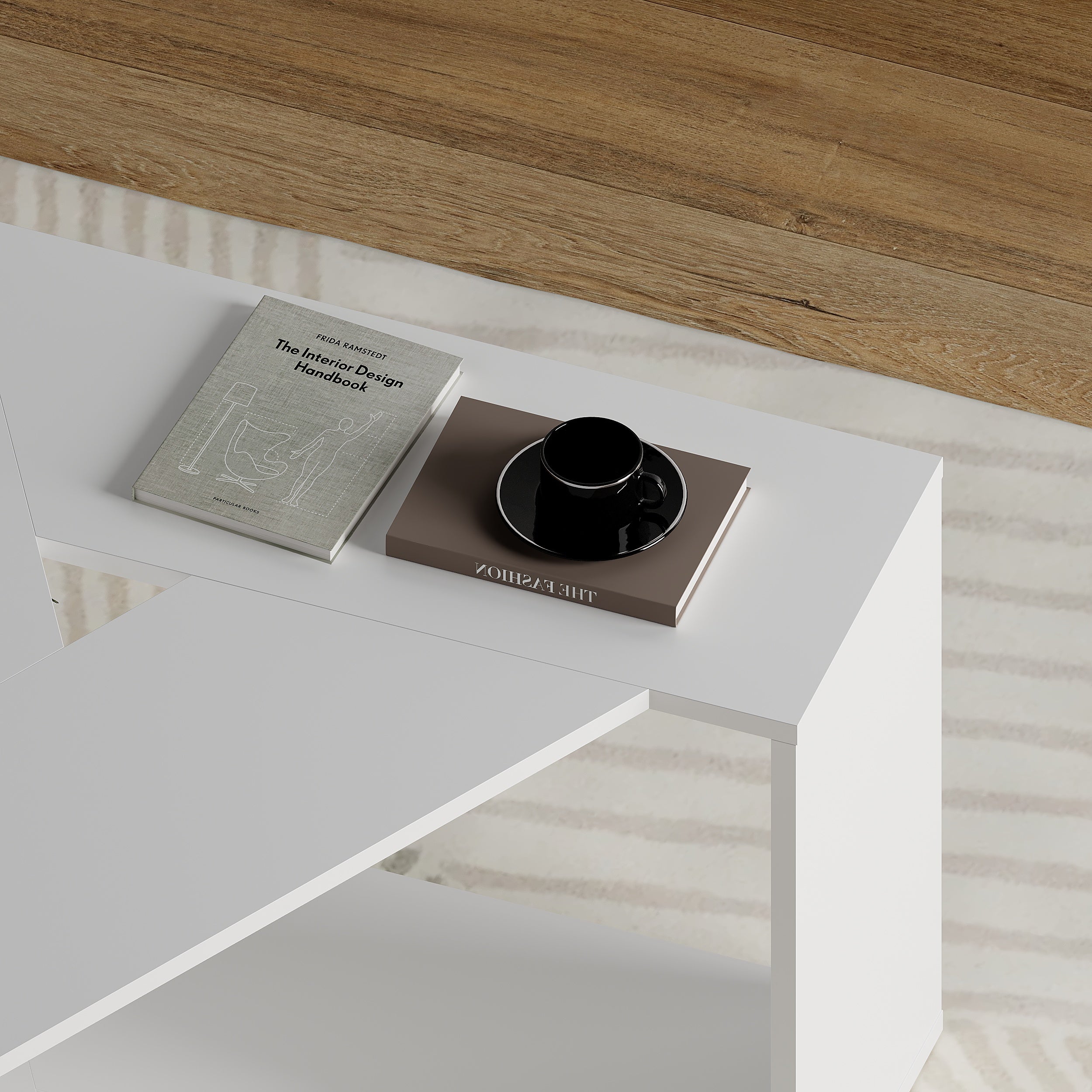 Modern Trudy Coffee Table - Mid-Century Style Wooden Living Room Table with Storage Shelf - Perfect for Small Spaces, Apartments & Home Decor