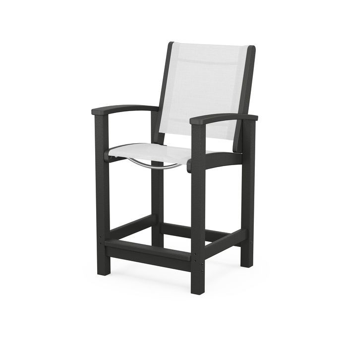 POLYWOOD Coastal Counter Chair - Durable Outdoor Bar Stool for Patio, Deck & Poolside - Weather-Resistant & Low Maintenance