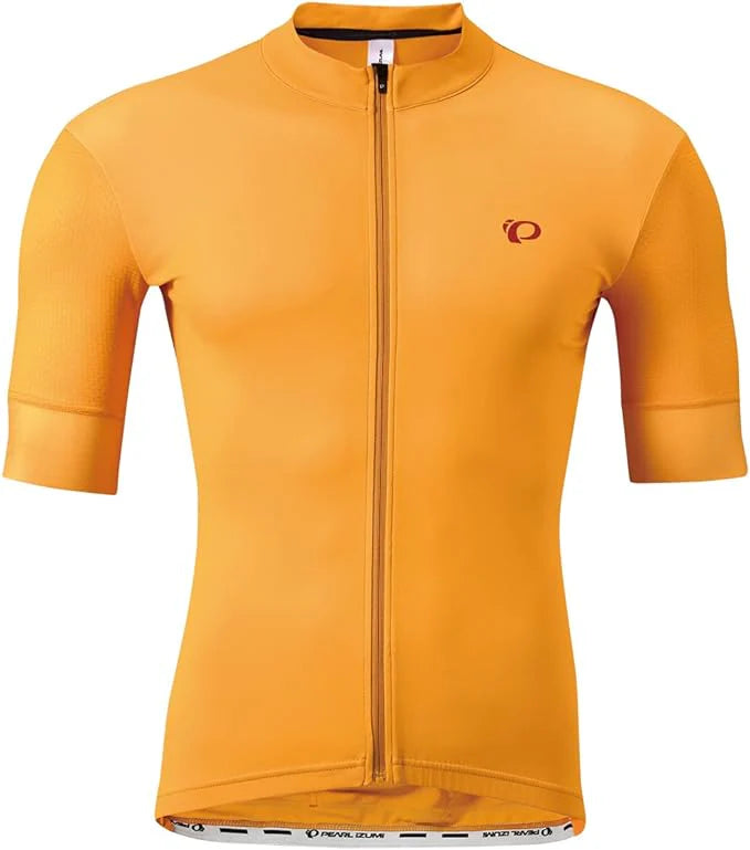 Pearl Izumi Men's First Race Cycling Jersey - High-Performance Bike Shirt for Road & Mountain Biking - Moisture-Wicking & Breathable Amber Color