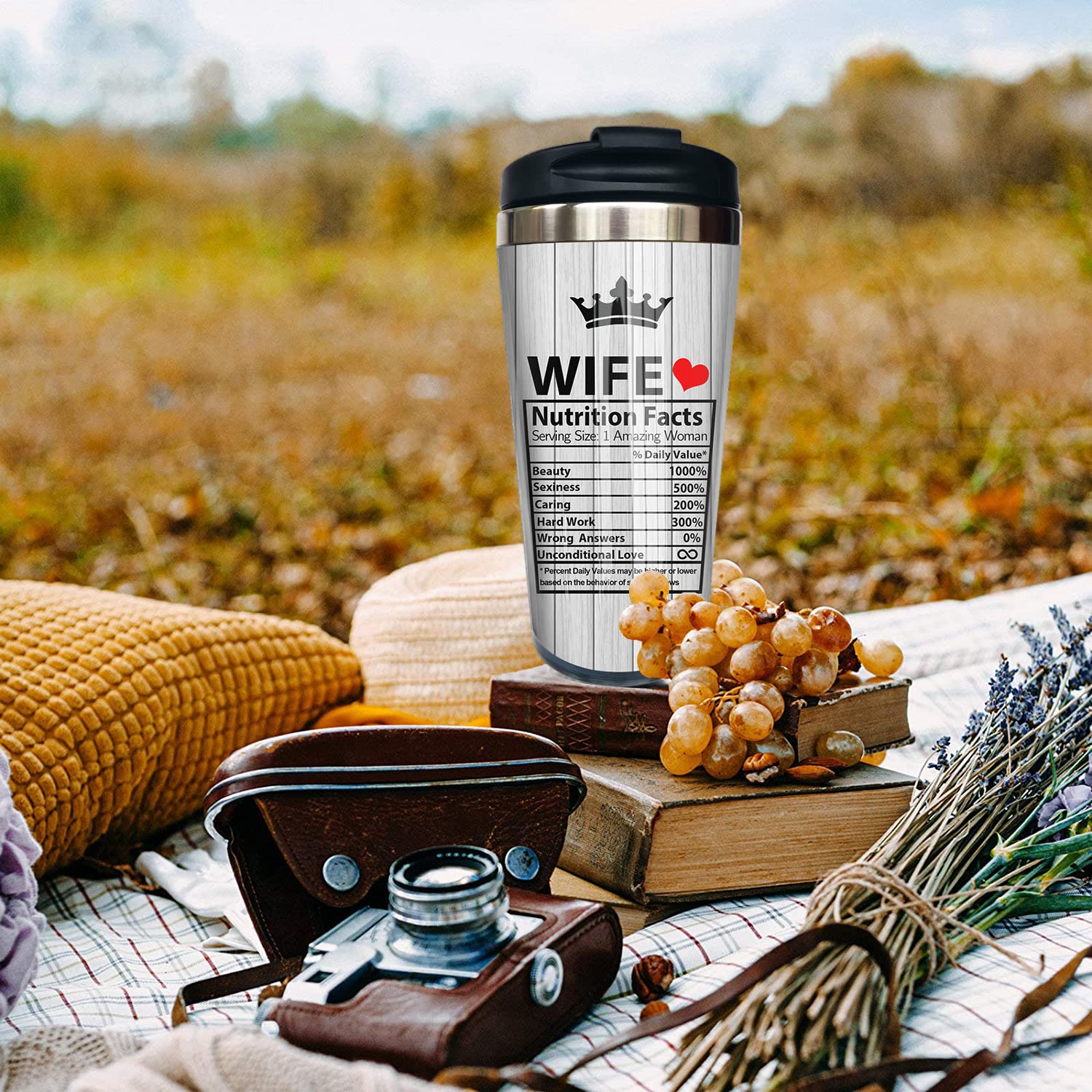 I Love You Tumbler - Romantic Gift for Wife - Anniversary & Birthday Present for Her - Perfect for Coffee & Tea Lovers