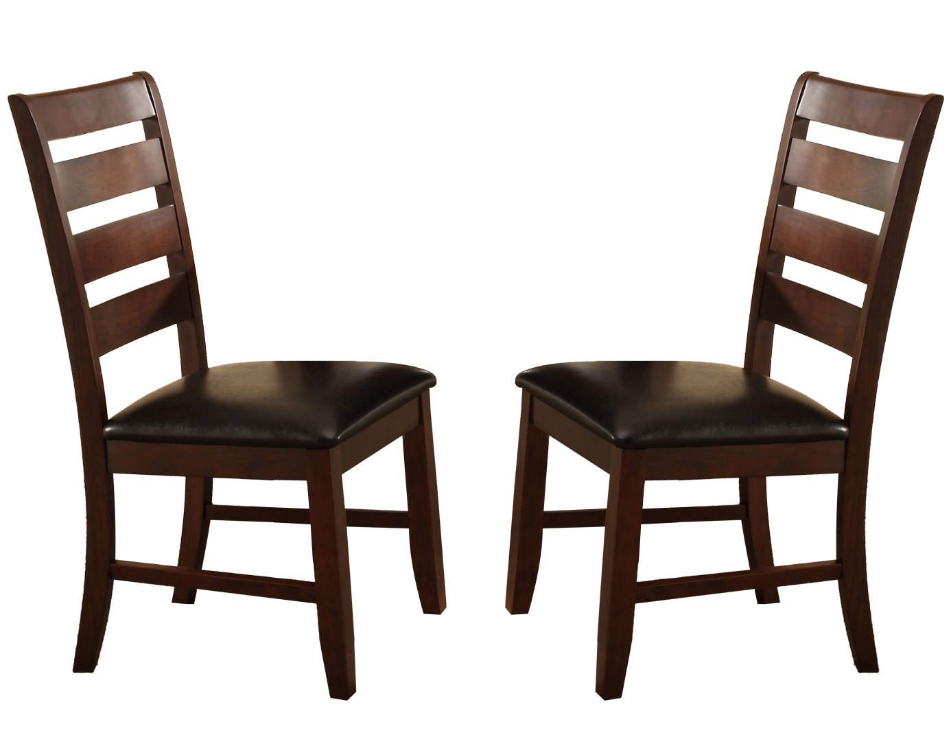Alicante Dark Brown Dining Chairs Set of 2 - Modern Wooden Kitchen Chairs for Dining Room, Breakfast Nook, and Home Decor