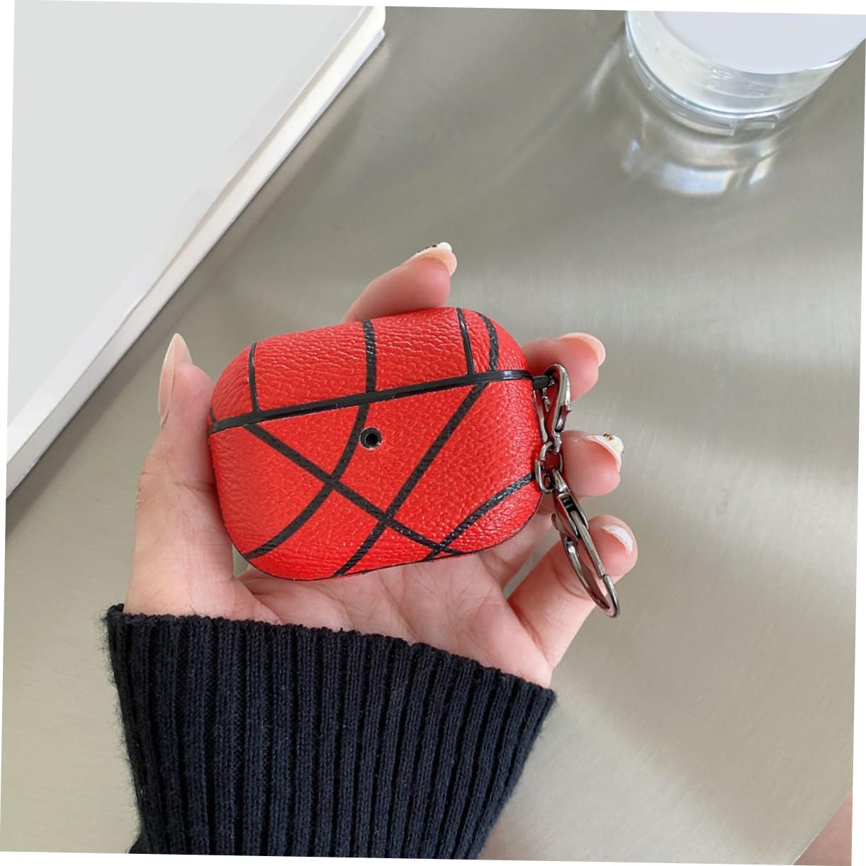 ETHZZLE Basketball Design Shockproof Earbuds Case - Anti-Slip Anti-Scratch Headphone Protective Cover for AirPods Pro/3/2/1 - Perfect for Gym, Running & Sports Enthusiasts