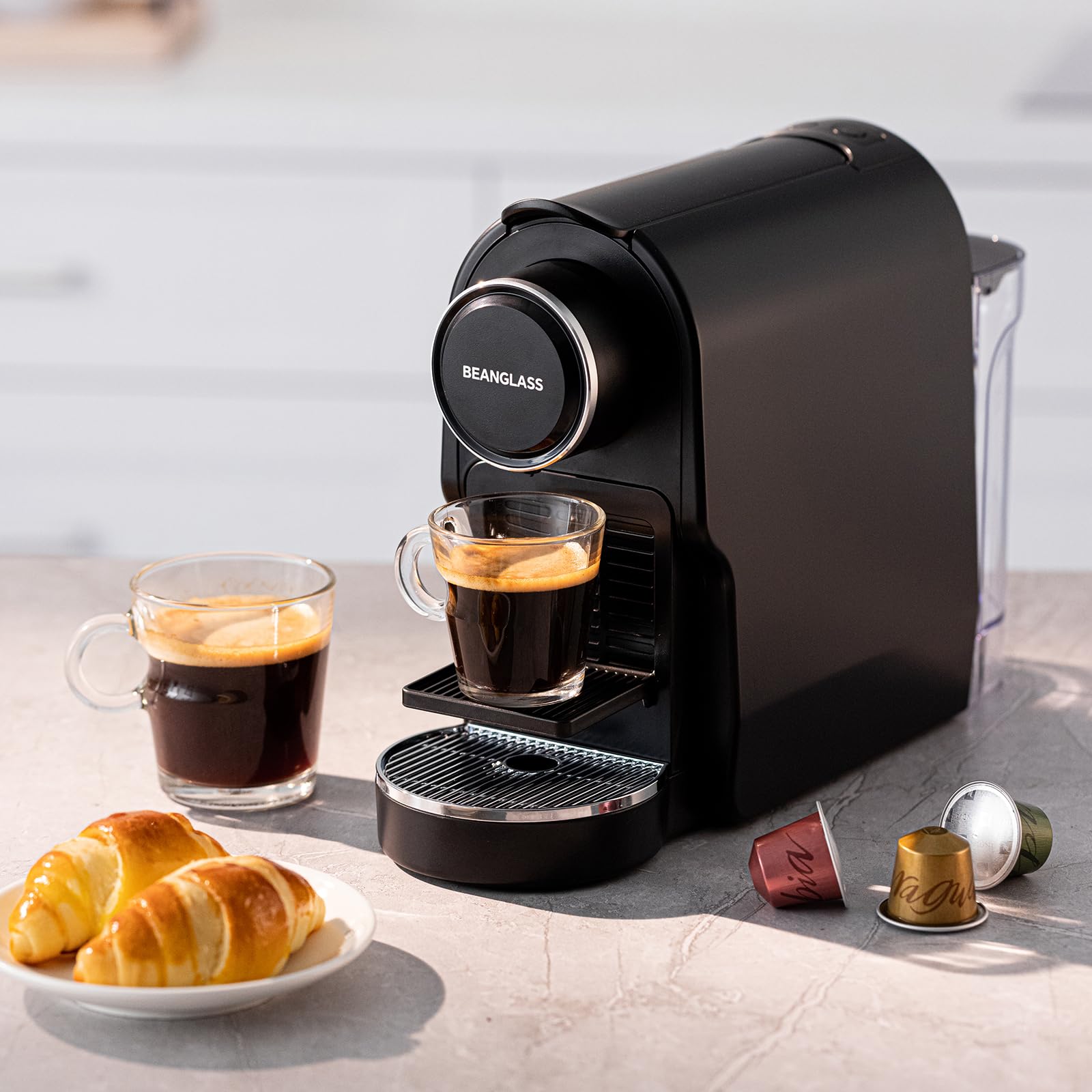 Compact 20 Bar Espresso Pod Machine - Compatible with NS Original Capsules, Removable Water Tank for Cappuccino, Latte & Black Coffee | Perfect for Home, Office & Small Spaces
