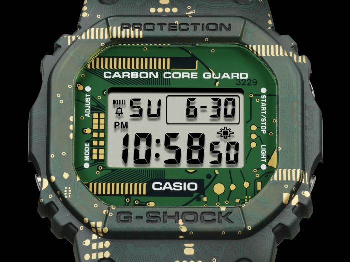 G-Shock DW5600CC-1 Digital Watch with Circuit Board Camo Design - Durable Shock-Resistant Sports Watch for Men, Outdoor Activities & Military Use
