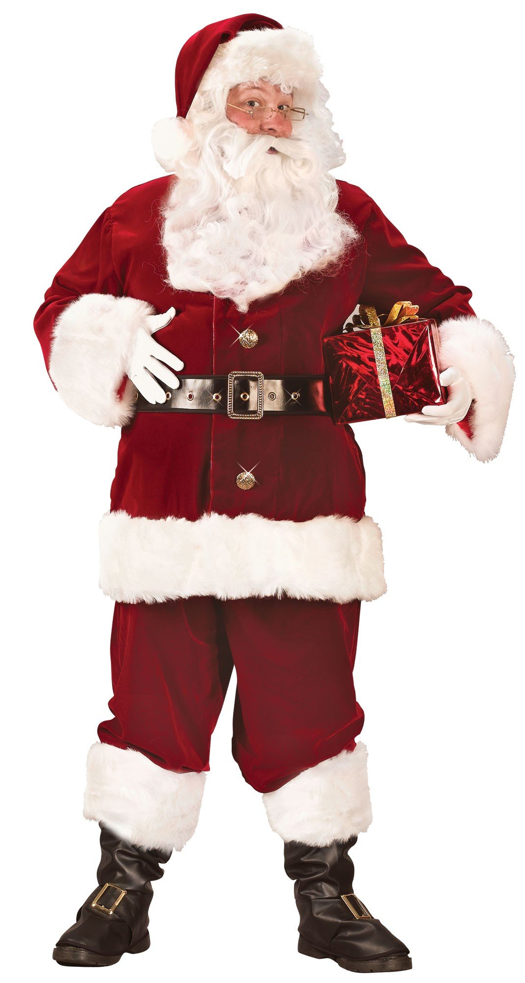 Men's Plus-Size Super Deluxe Santa Costume for Adults - Premium Christmas Party Outfit for Holiday Events & Festive Gatherings