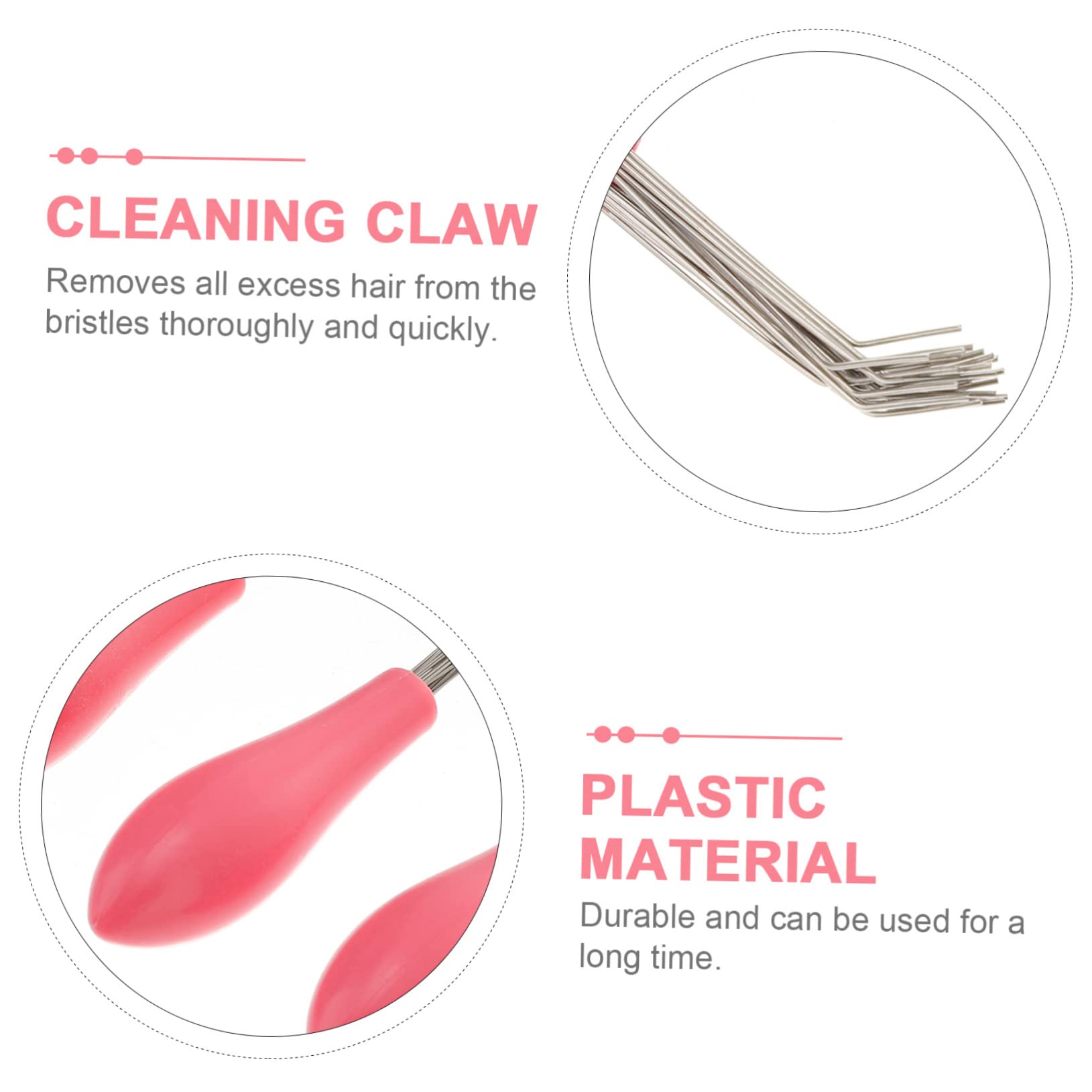 4Pcs Mini Hair Brush Cleaner Comb - Metal Wire Rake Cleaning Tool for Salon & Home - Detangling & Deep Cleaning for Curly, Straight & Wavy Hair - Perfect for Hotels, Travel & Personal Grooming Kits