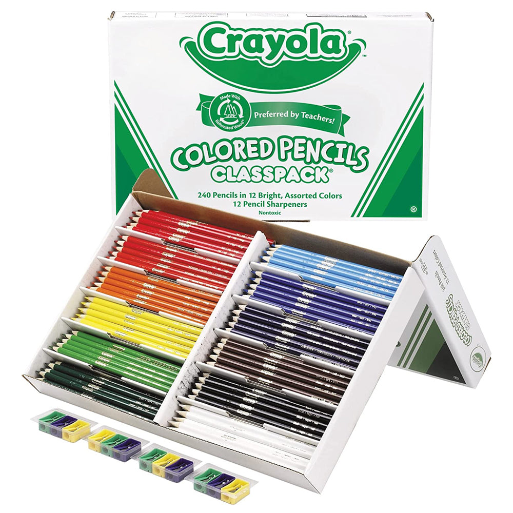 Crayola 240-Piece Colored Pencil Class Pack for Kids - 36 Assorted Colors | Perfect for Classroom, Art Projects & Creative Drawing Activities