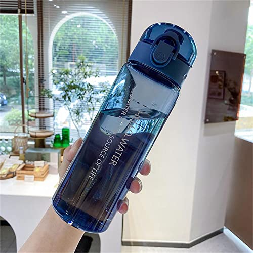 780ml Sports Water Bottle with Straw - BPA Free Plastic, Portable & Leak Proof for Outdoor, Camping, Cycling, Gym - Blue (Ideal for Hiking, Running, Workout & Daily Use)