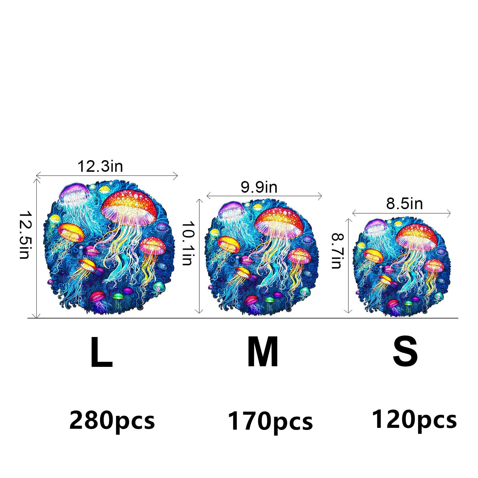 Premium Wooden Animal Puzzles for Adults - KAAYEE Wooden Jellyfish Puzzle with Gift Box - Challenging Brain Teaser for Relaxation & Stress Relief - Perfect for Home Decor, Gifts & Family Game Night