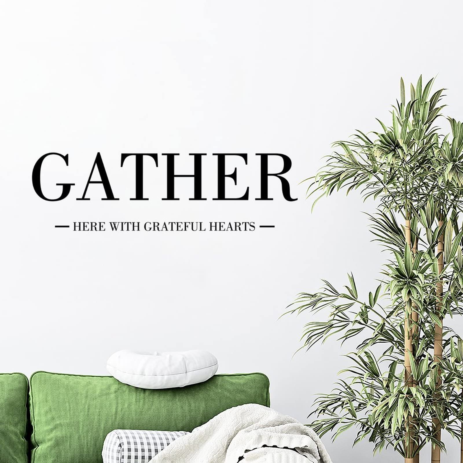 Grateful Hearts Wall Decal - Christian Bible Quotes for Church & Nursery Decor