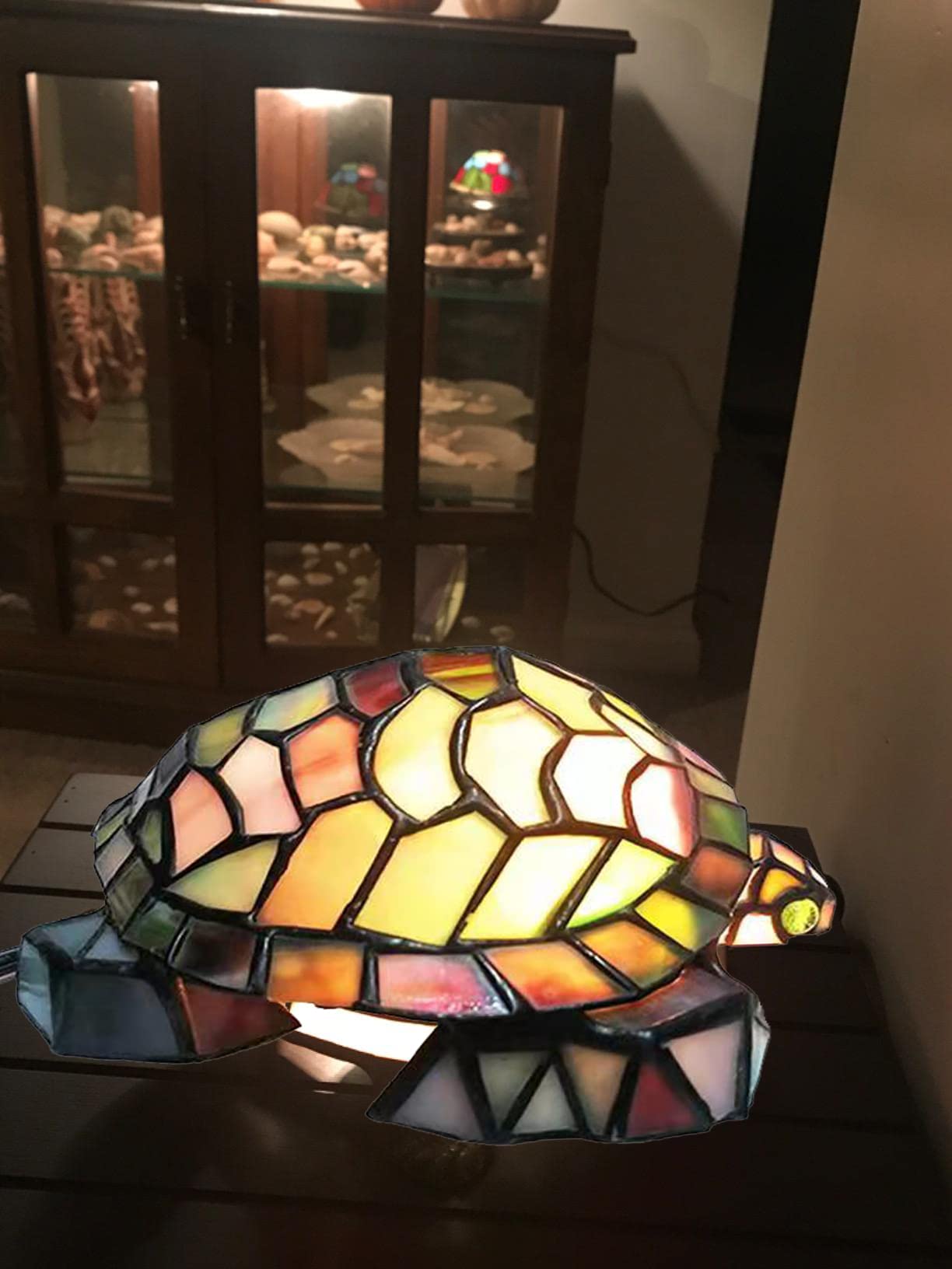 HUIMEIJU Stained Glass Turtle Night Light - Tiffany Style Animal Table Lamp for Kids Room, Nursery, or Home Decor | Perfect for Bedtime, Relaxation & Creating a Cozy Atmosphere