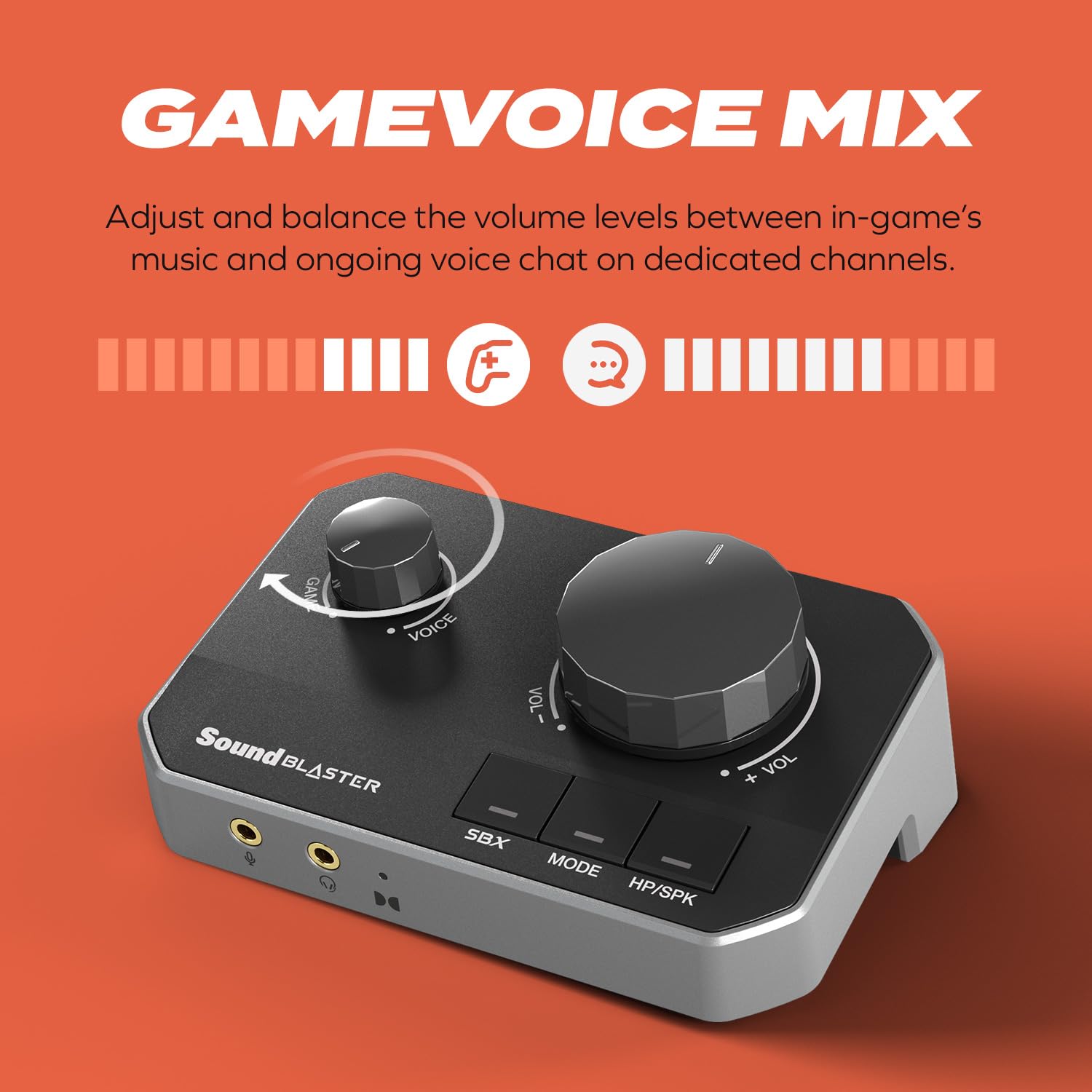 Creative Sound Blaster G8 USB DAC - High Resolution Gaming Audio Mixer with Dual USB Ports, Customizable Acoustic Engine & 10-Band Equalizer for PC, PS5, and Streaming Setup