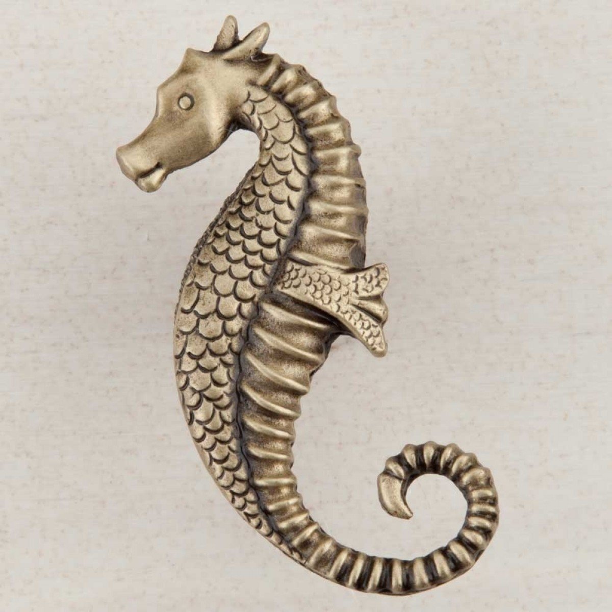 Acorn Artisan Cabinet Knob - Antique Brass Seahorse Design | Drawer Pulls & Dresser Handles (1 Knob) | Perfect for Kitchen Cabinets, Bathroom Vanities & Furniture Upgrades