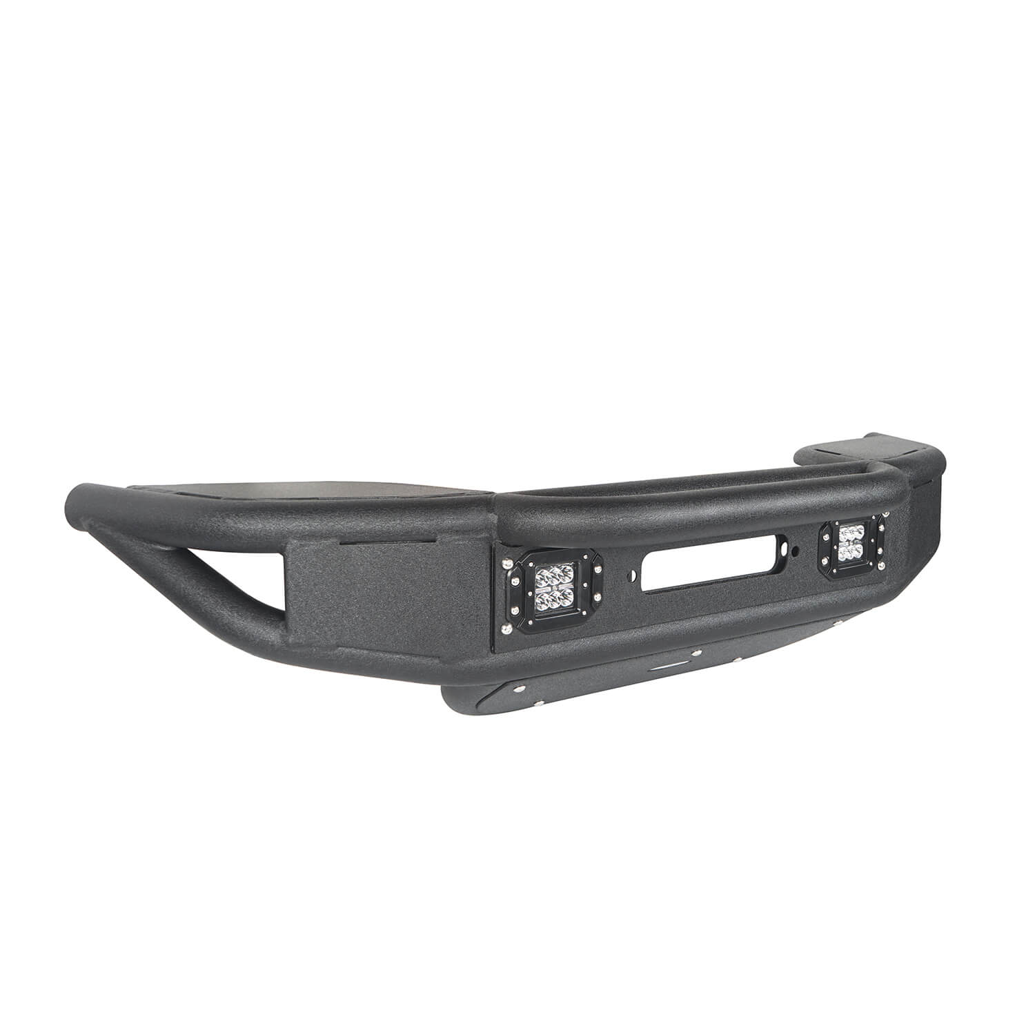 Lotus Tubular Stubby Front Bumper & Different Trail Rear Bumper Combo for 2007-2018 Jeep Wrangler JK JKU - Heavy Duty Off-Road Protection for Rock Crawling & Trail Adventures