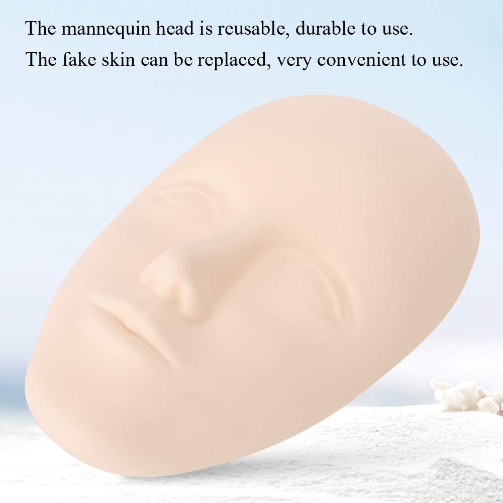 Professional Mannequin Head for Eyelash & Eyebrow Training - Realistic Practice Model for Makeup & Lash Extension Kits (#02) - Perfect for Beauty School Students & Salon Professionals