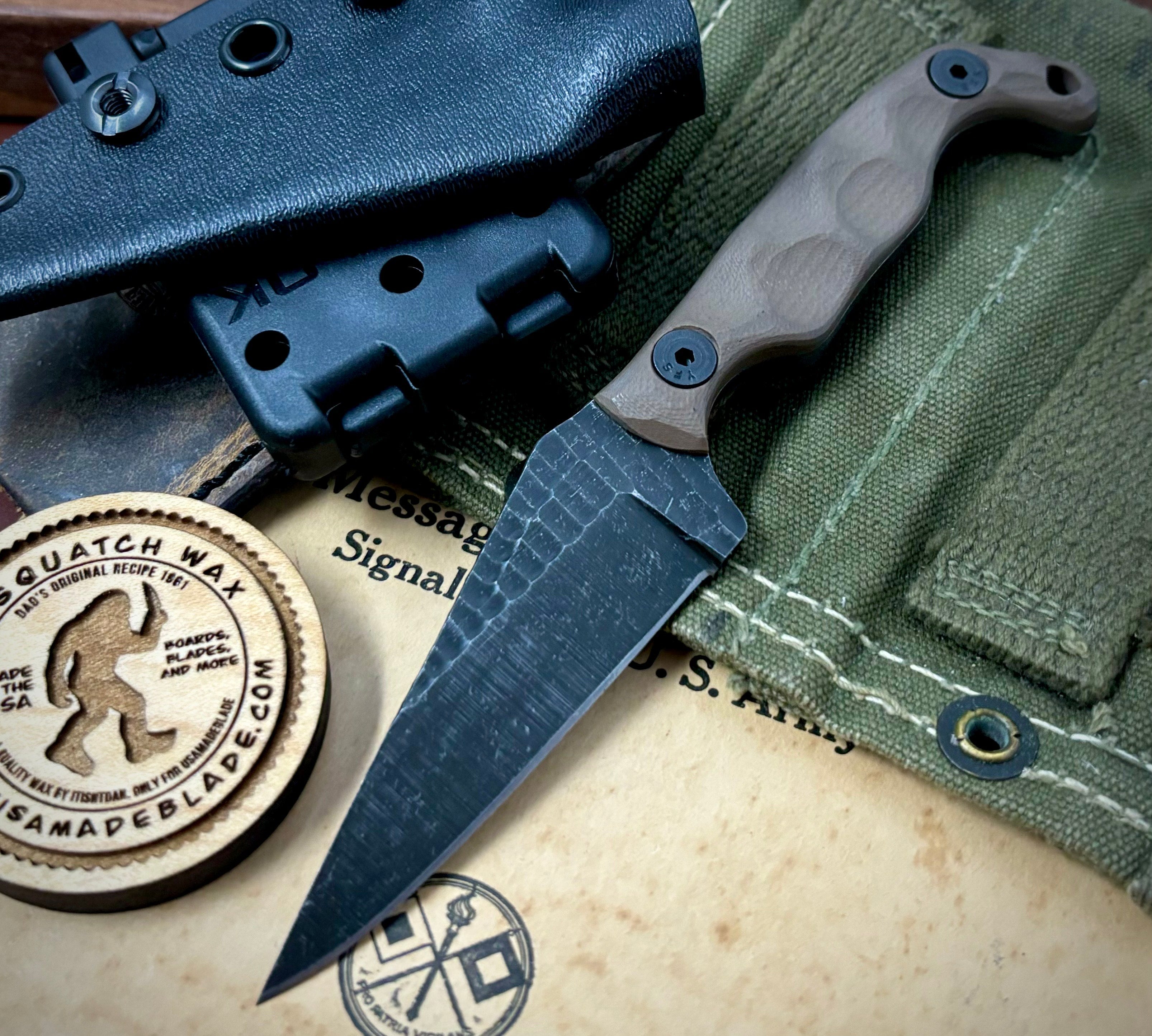 Stroup Knives Mini Folding Pocket Knife with FDE G10 Handle - EDC, Camping, Hiking & Outdoor Survival Gear