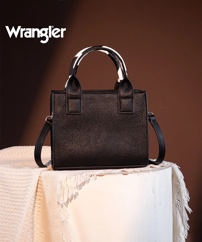 Wrangler Cow Print Mini Tote Bag - Stylish Western Crossbody Purse for Women | Perfect for Shopping, Travel & Everyday Use