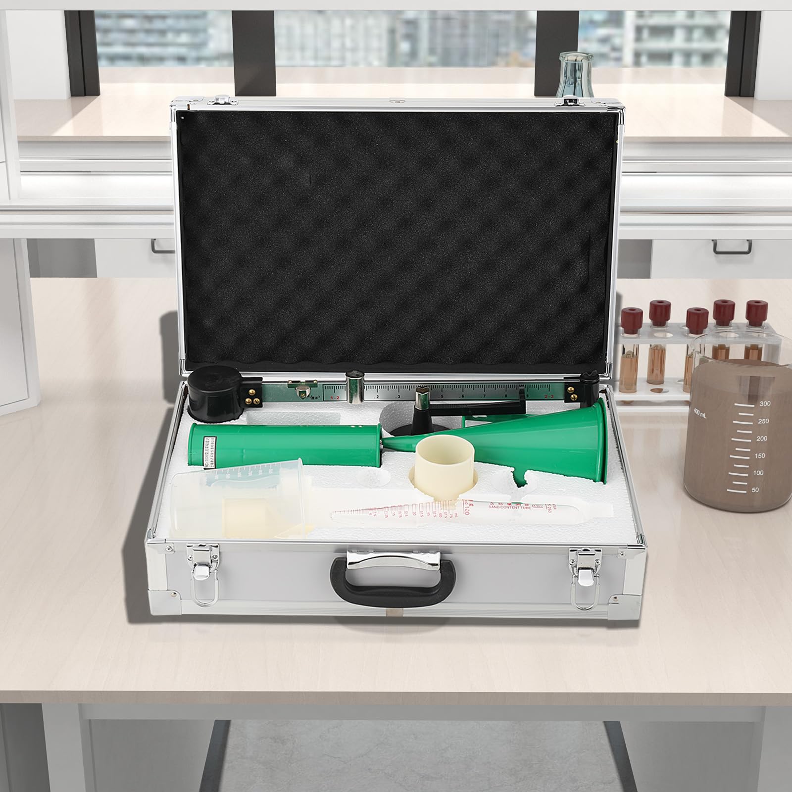 Premium Mud Hydrometer & Viscosity Tester Kit - Accurate Mud, Slurry & Sand Content Measurement for Oilfield Drilling & Construction Testing