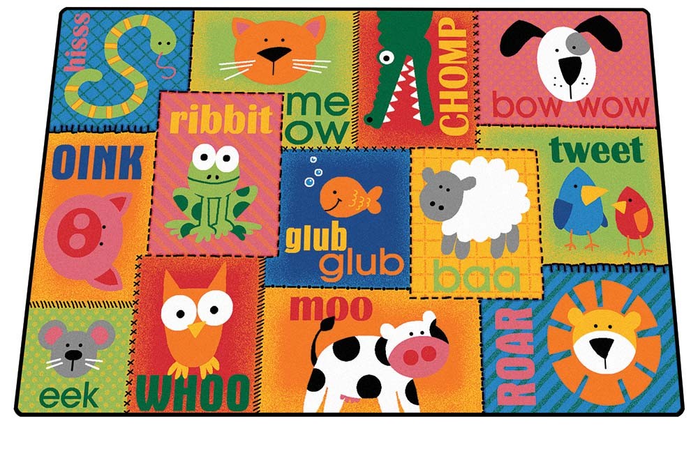 Soft and Safe Animal Sounds Toddler Rug (6' x 9' Rectangle) - Interactive Playmat for Kids Room, Nursery, and Playtime Learning
