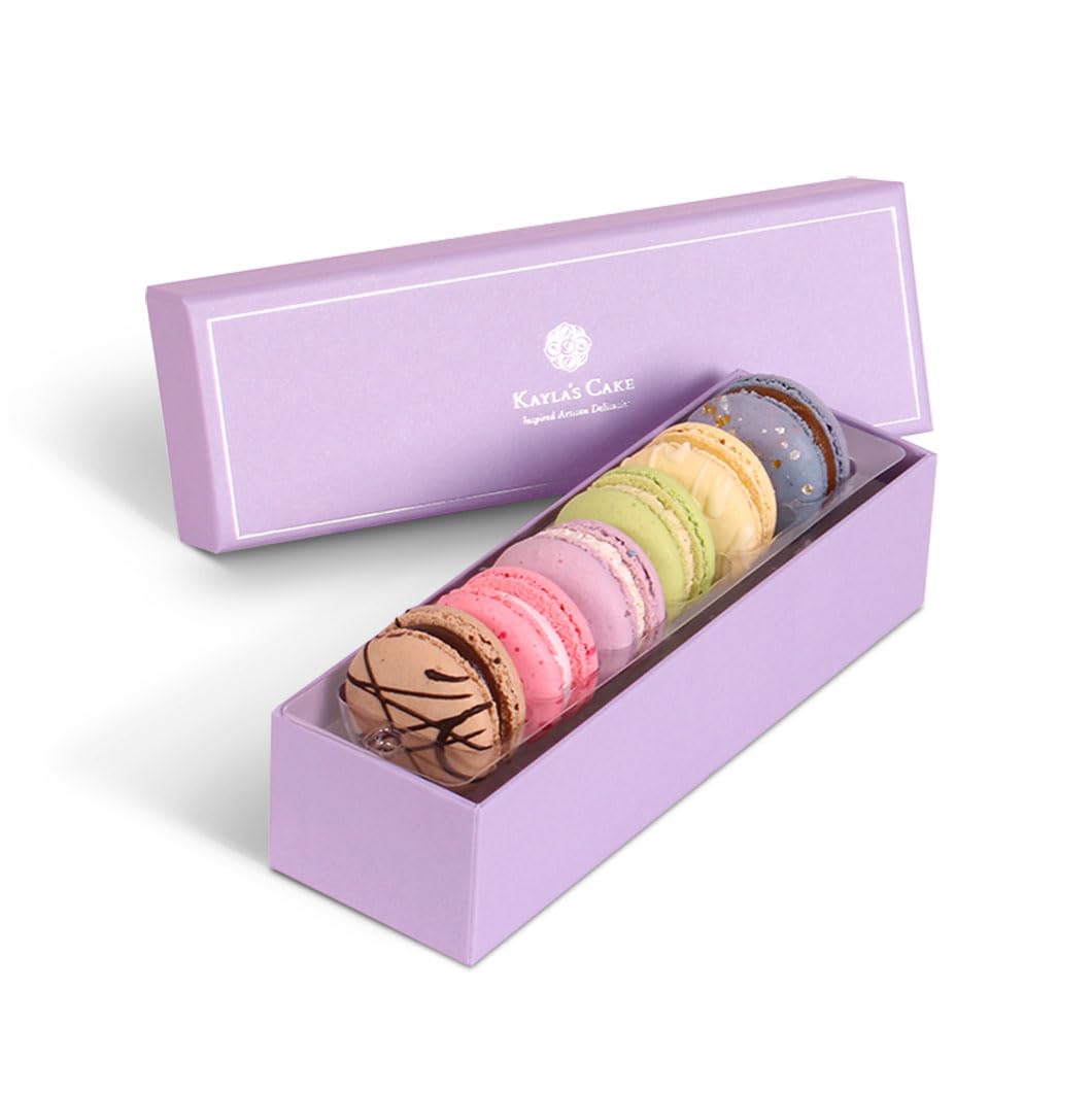 Premium French Macarons Gift Box - 6 Signature Flavors (Pack of 10) | Gourmet Chocolate Cookies & Desserts | Birthday, Holiday, Thank You Gift Baskets & Care Packages | Perfect for Parties, Corporate Gifts & Special Occasions