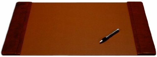 Premium Genuine Leather 25x17 Inch Desk Pad with Side Rails - Non-Slip Office Desk Protector for Writing, Mouse & Keyboard Use - Perfect for Home Office, Study & Workspace Organization