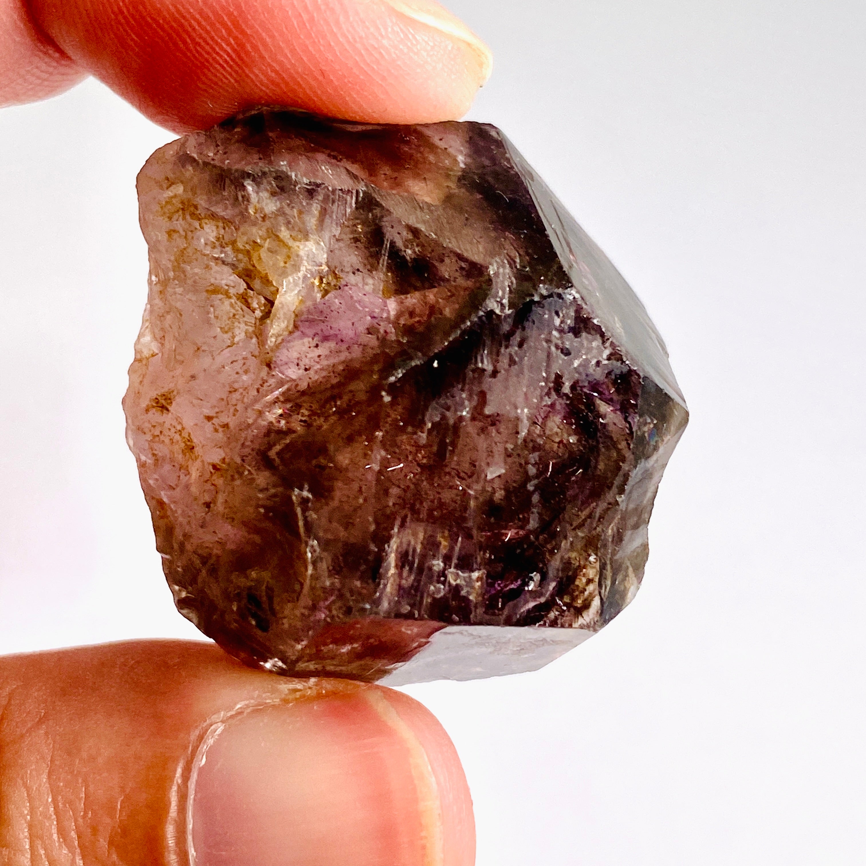 Natural Smokey Amethyst Crystal with Inclusions - Similar to Super Seven & Brandberg (CR3736) - Perfect for Meditation, Healing & Jewelry Making