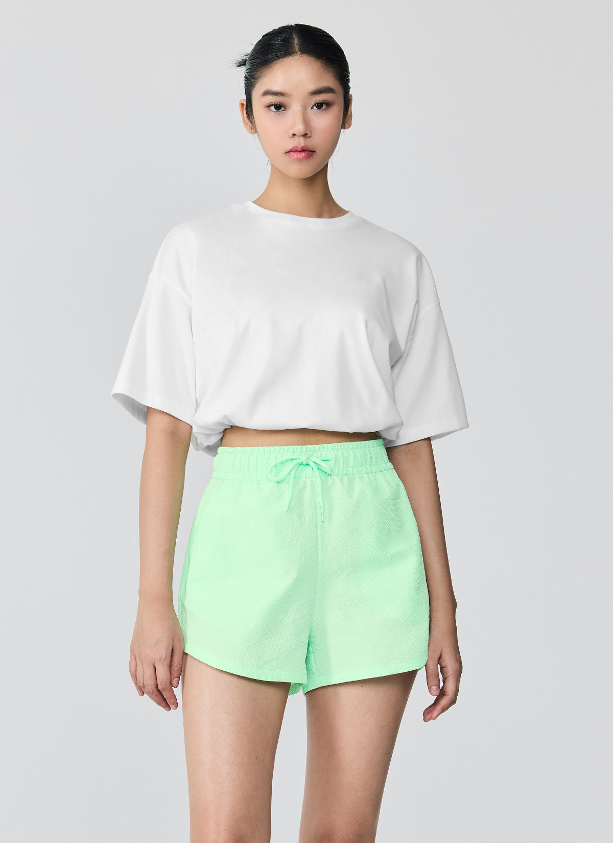 Seersucker Round Shorts for Men - Breathable Summer Casual Shorts with Elastic Waistband - Perfect for Beach, Vacation, and Outdoor Activities