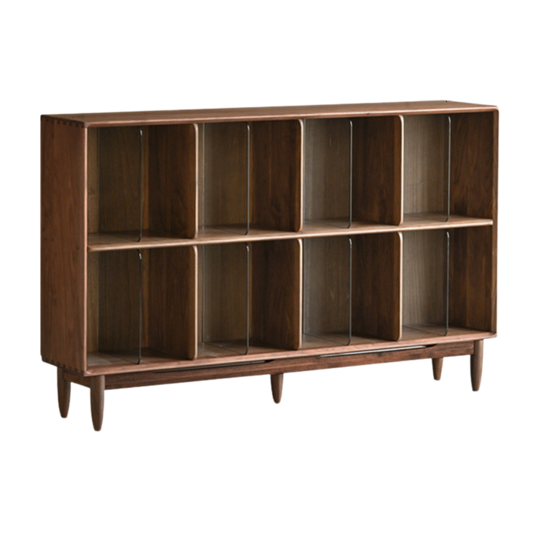 59x11.8x36.6 inch / 150x30x93 сm / walnut color / oak A-type bookcase