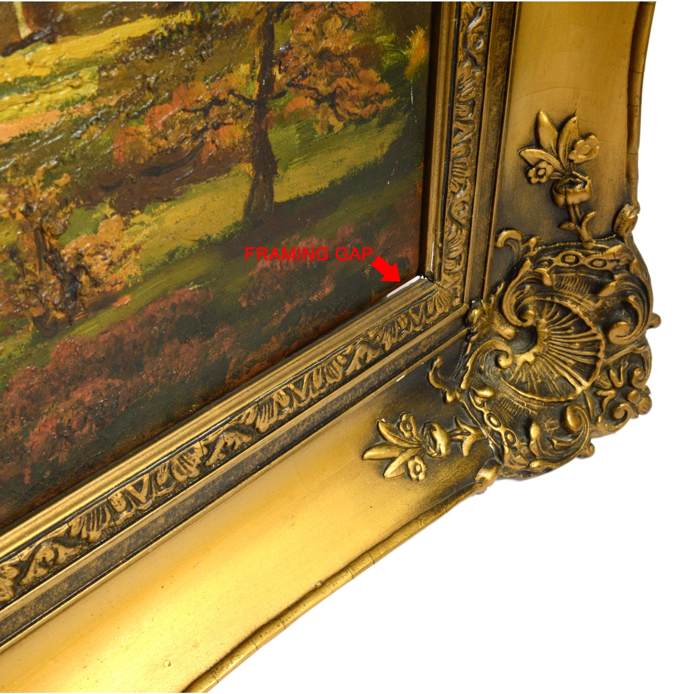 Original Oil Painting on Canvas - Handmade Artwork with Ornate Frame by Unknown Artist JAADV.KREATEN - Perfect for Home Decor, Living Room Wall Art & Gift Ideas