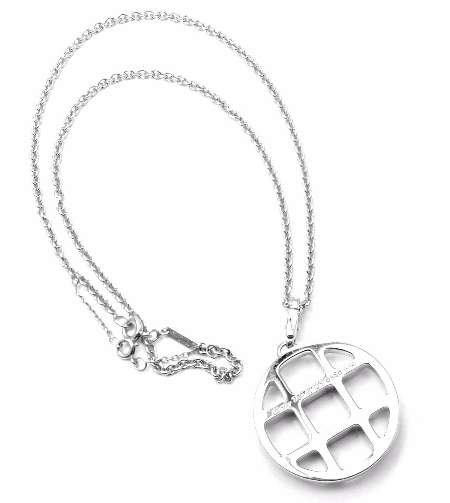 Authentic Cartier 18k White Gold Pasha Large Pendant Chain Necklace for Women - Luxury Gift for Anniversary, Birthday & Special Occasions