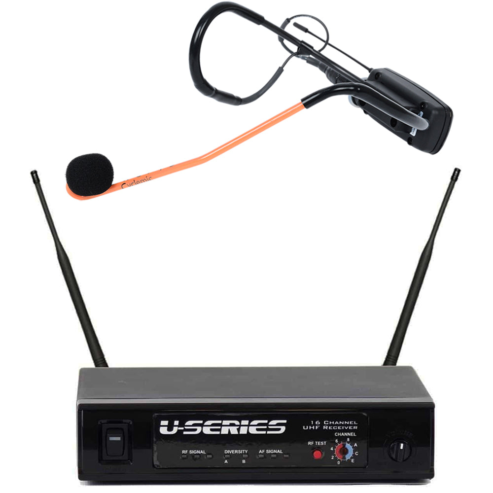 Wireless UHF Mini TX Lavalier Microphone System for Fitness Instructors - Perfect for Gym Workouts, Yoga Classes & Online Coaching