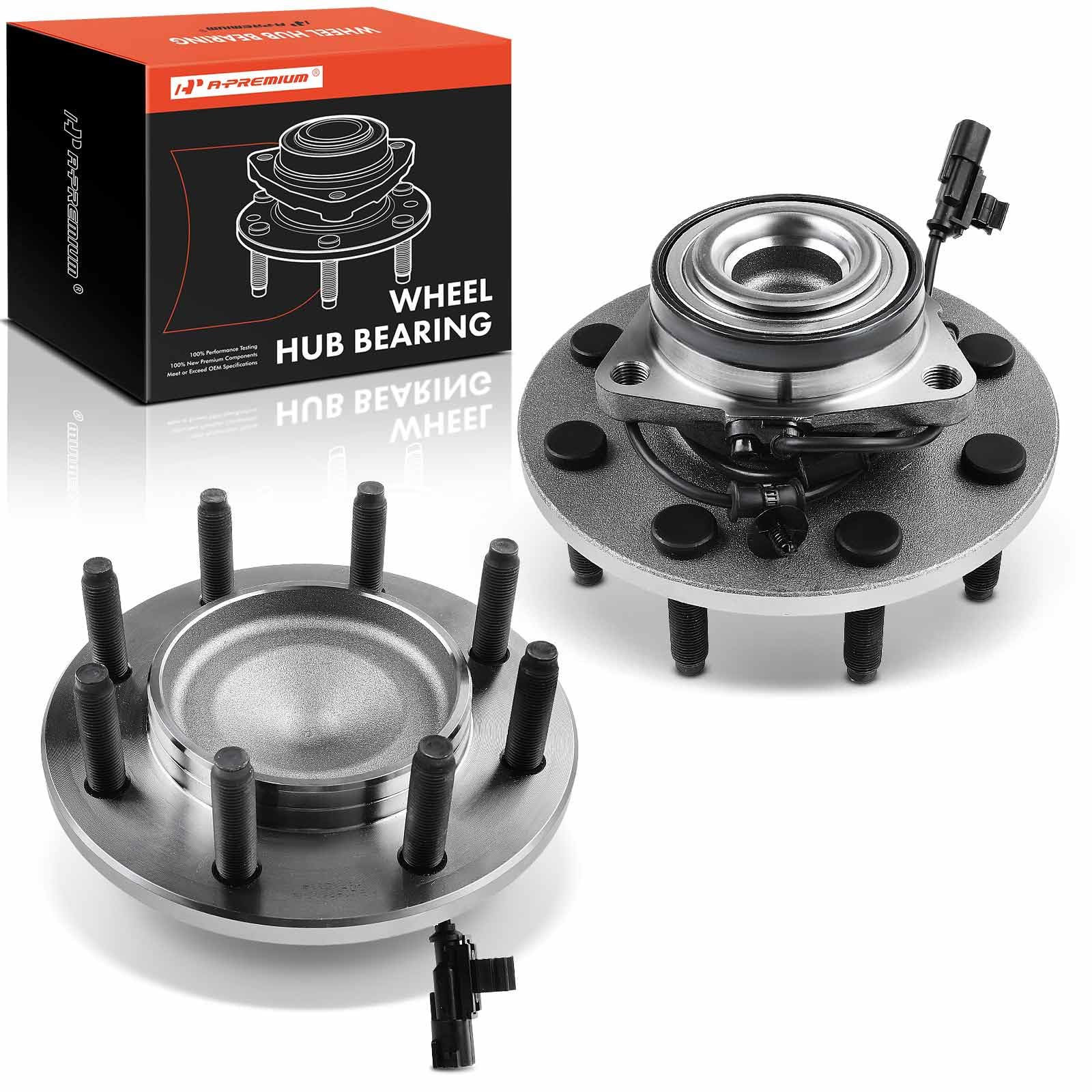 Premium 2-Pack Front Wheel Bearing & Hub Assembly with ABS - Compatible with Dodge Ram 1500/2500/3500 2006-2008 RWD Models (8-Lug) - Perfect for Off-Roading, Towing & Heavy-Duty Driving
