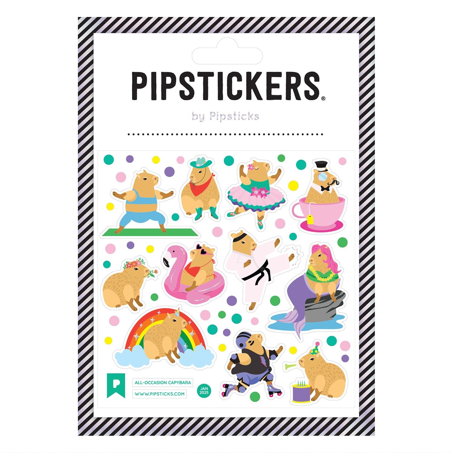 Funny Capybara Stickers for Water Bottles, Laptops & Journals - Cute Vinyl Decals for Kids & Adults - Perfect for Gifts, DIY Crafts & Scrapbooking