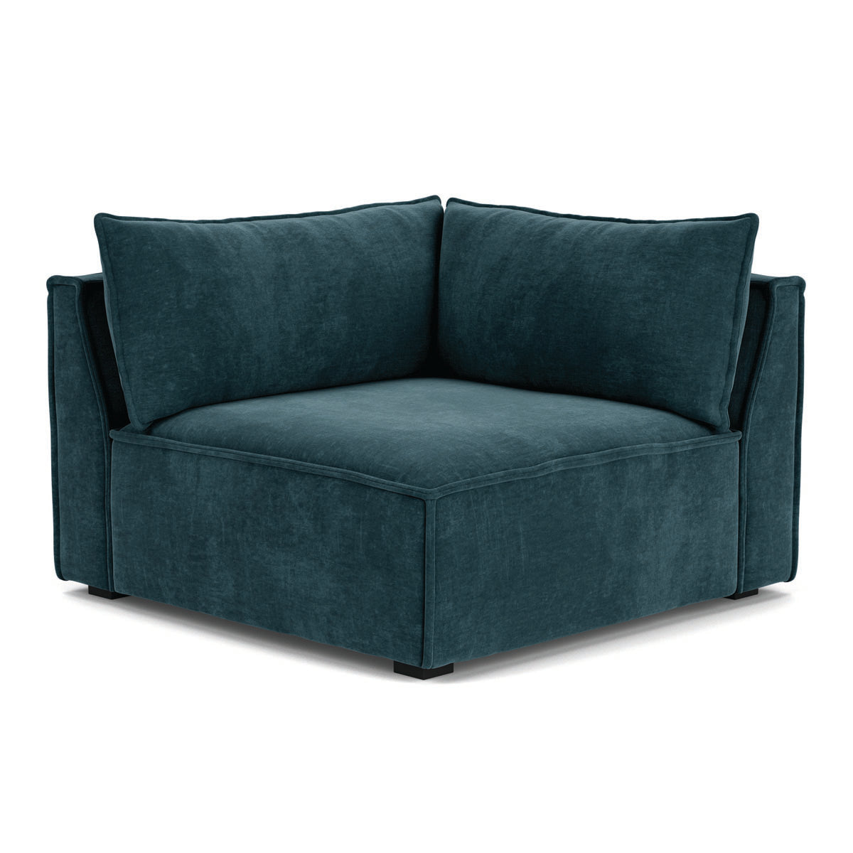 Daphne Fabric 1-Seater Right Corner Modular Sofa - Compact Sectional Couch for Small Spaces, Living Rooms & Apartments