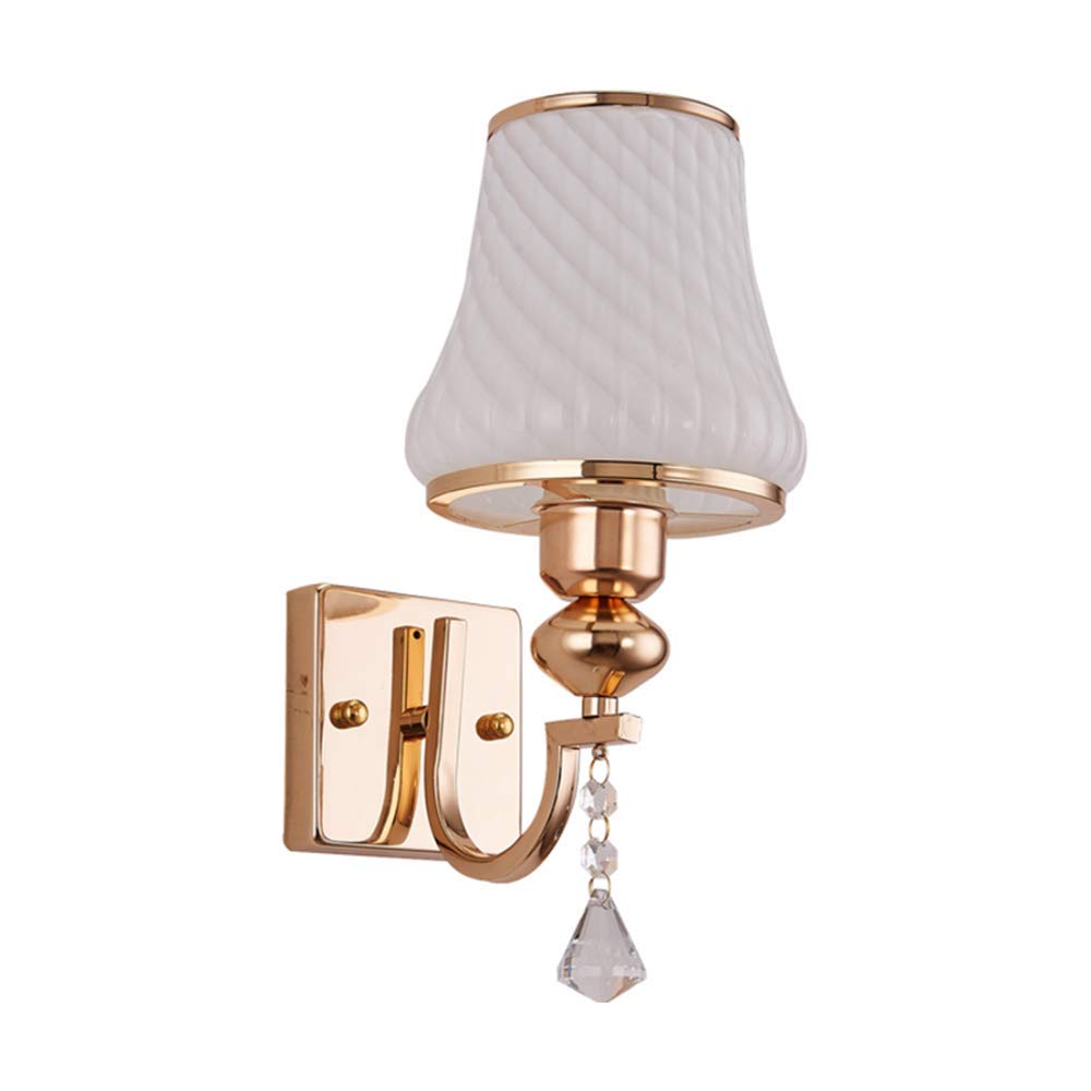 Modern Wall Sconce Light Fixture - E27 Socket Bedside Lamp, Industrial Loft Style Wall Mount Lighting for Living Room, Bedroom & Hallway Decor