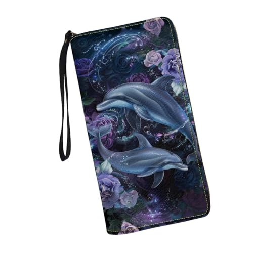 Cute Dolphin Purple Rose