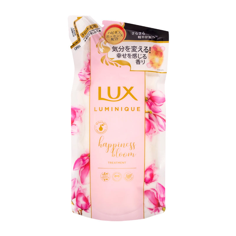LUX Luminique Happiness Bloom Silicone-Free Hair Conditioner Refill - 12.3oz (350g) for Dry & Damaged Hair - Pink - Perfect for Daily Hair Care & Salon-Quality Results at Home