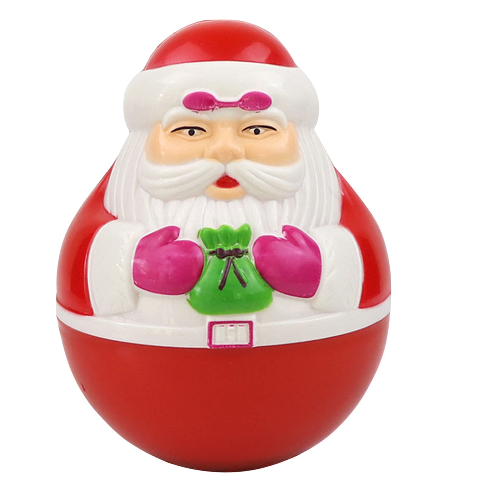 Adorable Snowman Mini Tumbler Toy for Kids - Educational Christmas Gift for Boys & Girls Age 2+ (Red) | Fun Learning Toy for Toddlers, Perfect for Holiday Gifts & Early Childhood Development