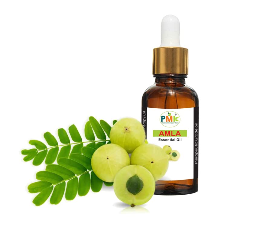 PMK Pure Natural Amla Essential Hair Oil - Promotes Shiny, Healthy, Strong & Beautiful Hair (15ml) | Ayurvedic Treatment for Hair Growth, Dandruff & Split Ends | Perfect for Daily Hair Care & Scalp Massage