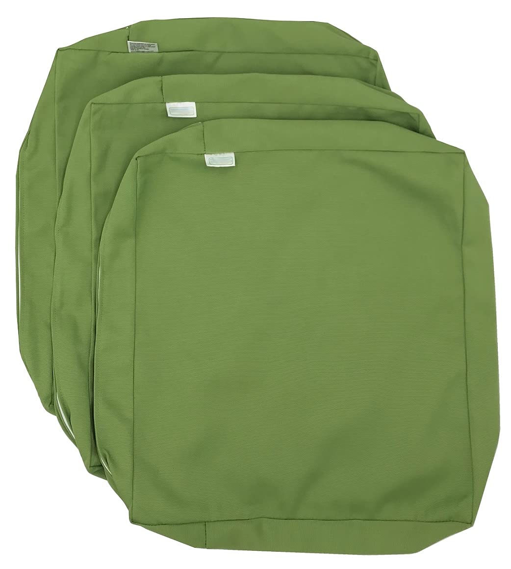 CozyLounge Pistachio Green Waterproof Outdoor Patio Chair Cushion Covers - 25x25x5 Inches (Set of 3) - Weather-Resistant Seat Pillows for Garden, Deck, Poolside & Patio Furniture